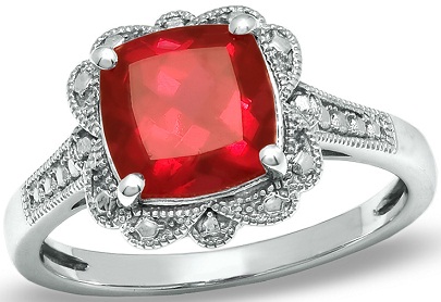 Ανδρικό Ruby Ring με Birthstones