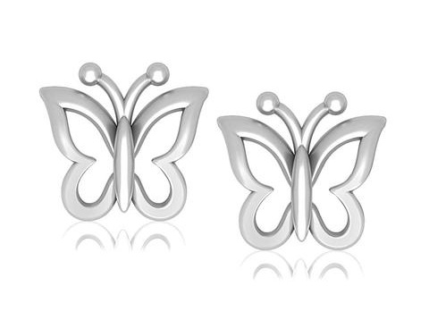 Πλατινένια σκουλαρίκια σε σχήμα πεταλούδας για παιδιά