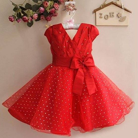 Κόκκινο Patchwork Δαντέλα Φόρεμα