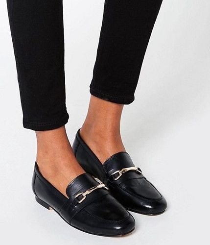 Black Flat Loafers Γυναικείες