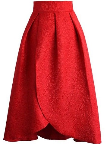Κόκκινη τουλίπα Επίσημη φούστα για την περίσταση