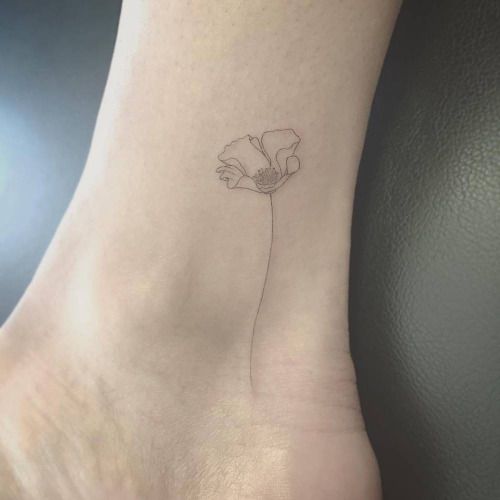 Flower Line Tattoo Work