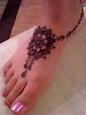 Jalka Mehndi Design Yksinkertainen