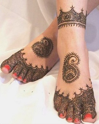 Rajasthani Feet Mehendi -suunnitelma