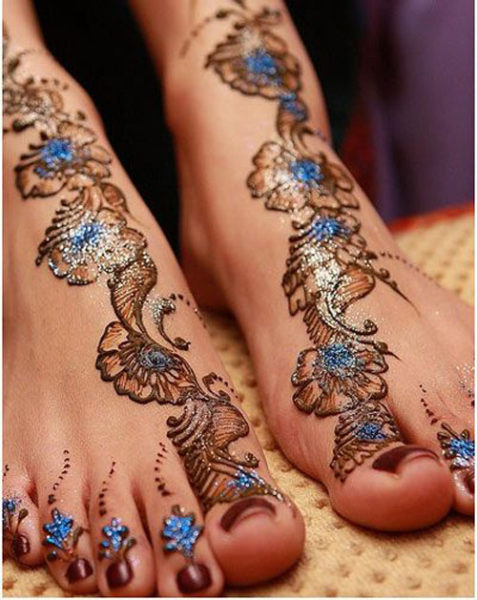 Floral Foot Mehandi Design