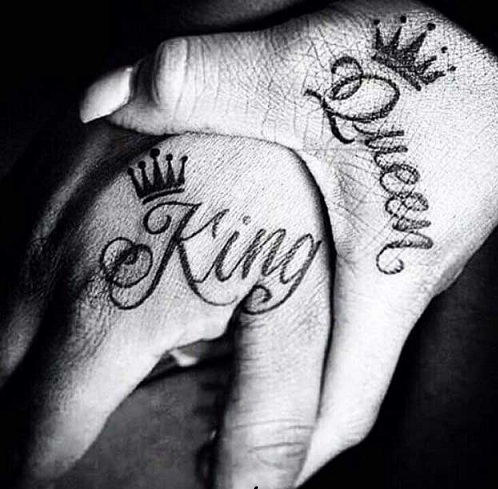 Ranne kuningas ja kuningatar tatuointi