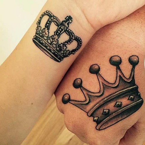 kuninkaan ja kuningattaren kruunun tatuoinnit