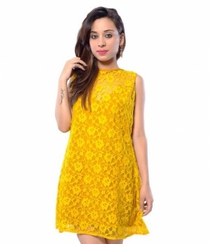 Κίτρινο δίχτυ φόρεμα