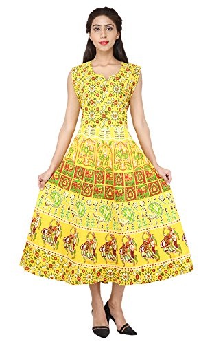 Κίτρινο φόρεμα Jaipuri