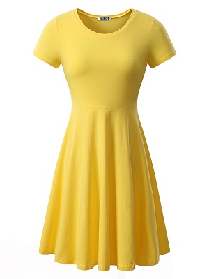 Casual κίτρινο φόρεμα