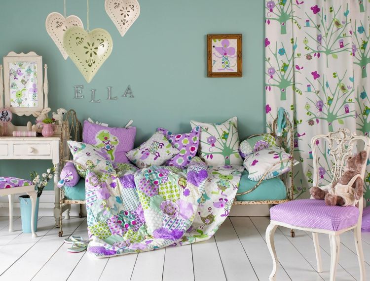 deco idéer barnrum-lila-blå-grå-shabby-romantisk