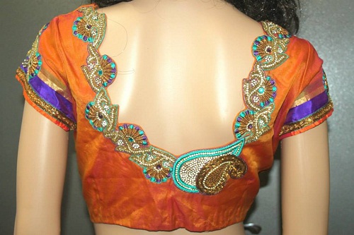 Μπλουζά σχέδια στο λαιμό για pattu sarees3