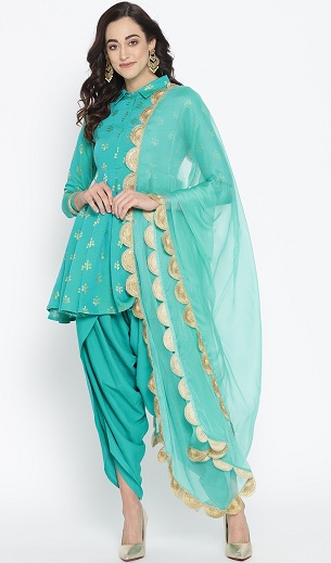 Gota Patti Flared Kurta με Dhoti