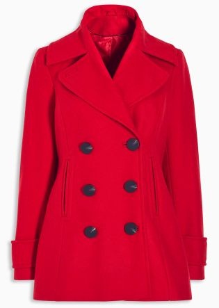 Επόμενο Red Pea Coat Blazer για γυναίκες