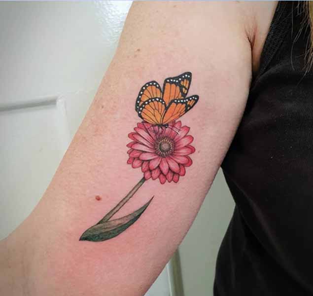 Gerbera Flower Tattoo Design Perhosella