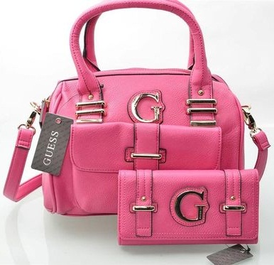 Ροζ δερμάτινη τσάντα