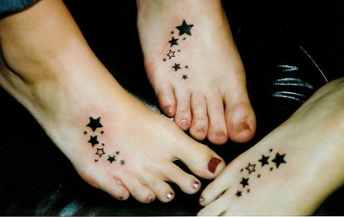 Σχέδια τατουάζ φιλίας αστεριών