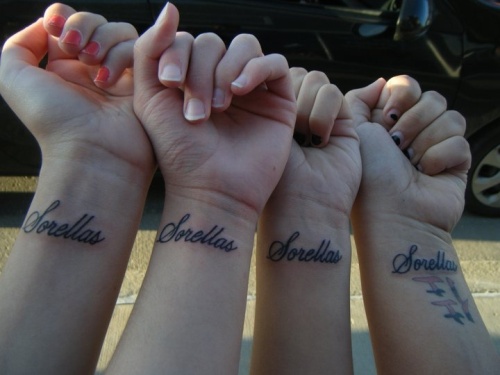 Sister Font Friendship Tattoos