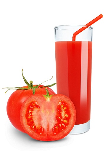 Tomaattimehut hehkuvaan ihoon