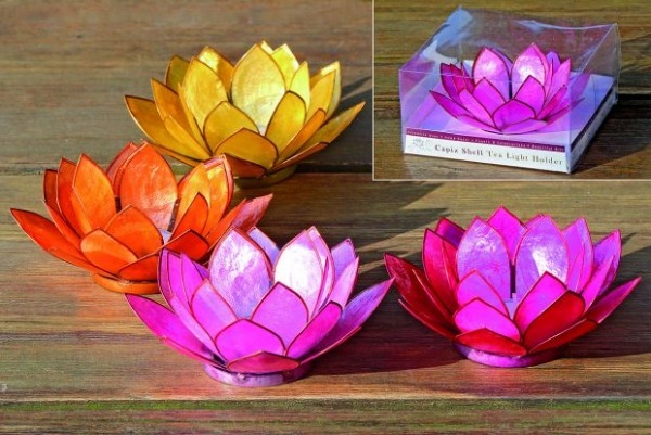 tealich blomma färgrik variant dekorationer påskbord
