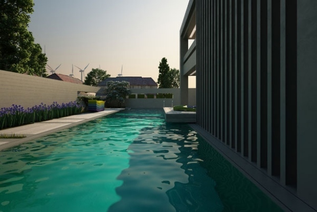 Utomhuspool-design-lyx-villa-puristisk-design-Kavarna-Bulgarien