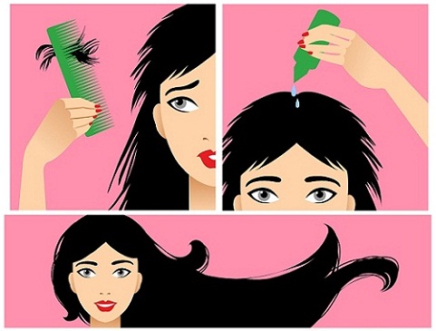 hiusten laskuhoitoja naisille kotona