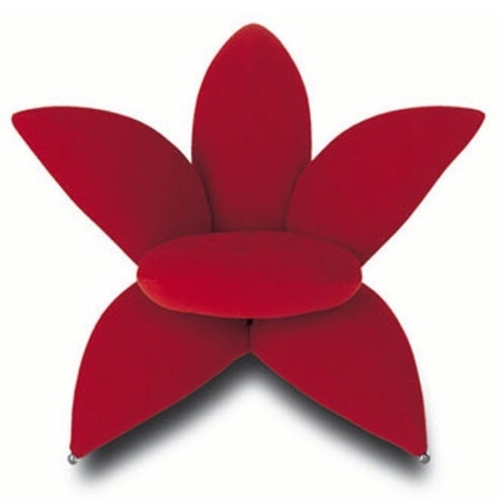 unik fåtöljdesign med ovanliga former lilja