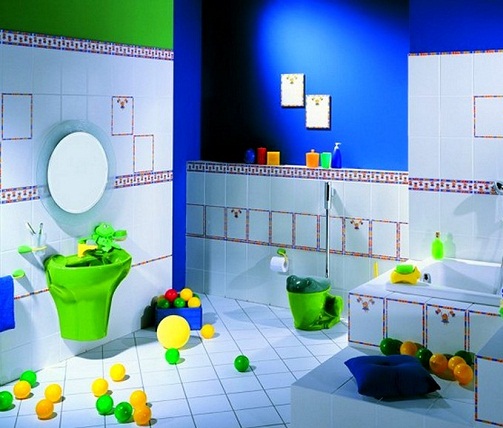 Lasten kylpyhuoneen sisustusidea