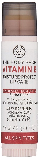 Body Shop E -vitamiinin huulipuna