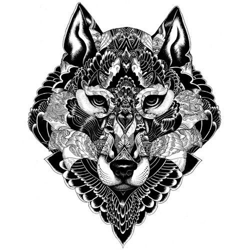 Στο σχέδιο wolf Tattoo Designs