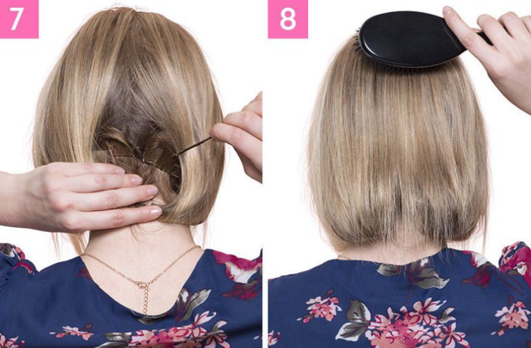 Faux bob sommar frisyr rakt hår tonårstjej