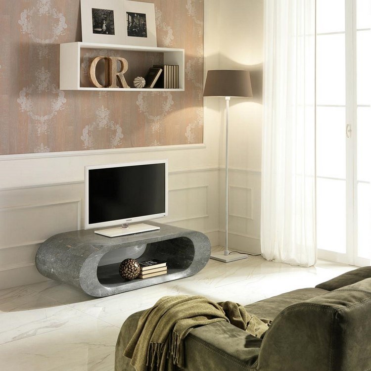 Soffbord-sten-grå-oval-tv-stativ-hylla-vardagsrum