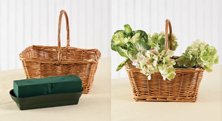 dekoration-idéer-påsk-bord-korg-blomma-svamp-hortensior