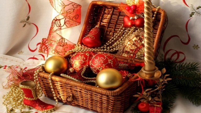dekorativa hemtillbehör julgranbollar guldrött ljus