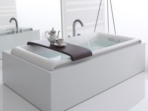 kohler träplank badkar design för det moderna badrummet