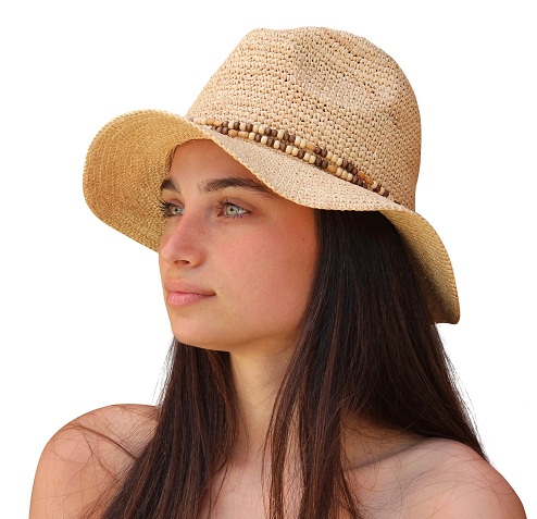 Απλό ψάθινο καπέλο για γυναίκες