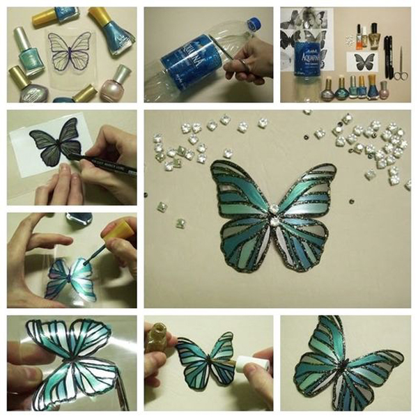 Muovipullo Butterfly Craft