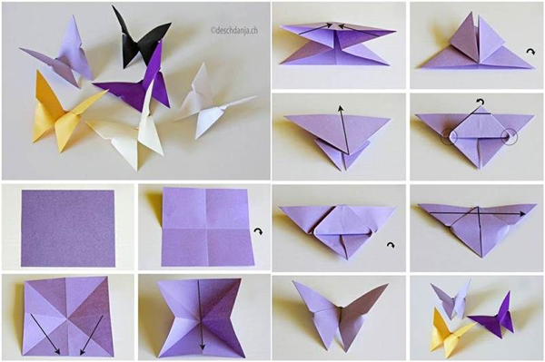 Perhonen Origami -käsityö