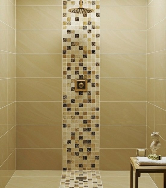 beige-brun-mosaik-kakel-duschkabin