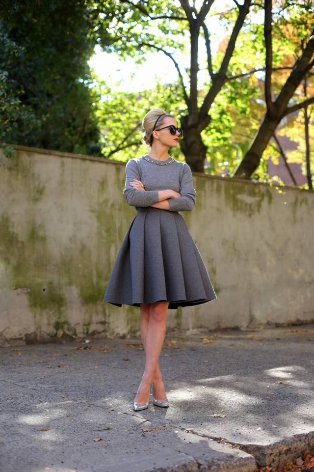 outfit-inspirationer-höst-knälängd-cantilever-klänning-grå