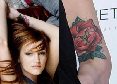 Ashlee Simpsonin tatuoitu runko