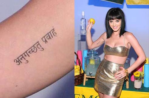 Katy Perryn trendikkäitä tatuointeja