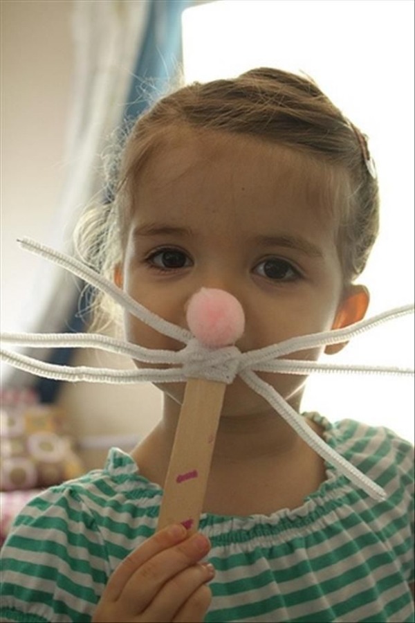 festtillbehör påskharen kanin näsa för barn-till påsk