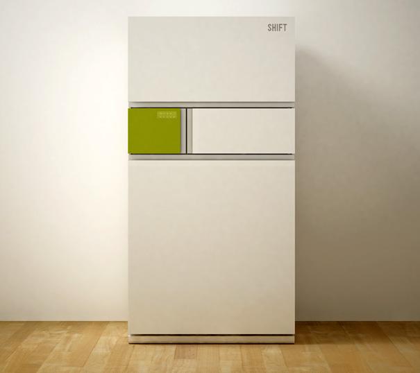 Skift kylskåp designkoncept energibesparande Yong jin Kim