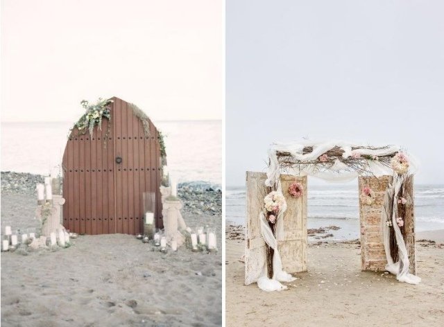 Bröllop-idéer-för-dörrar-strand-bröllop-ceremoni-smycken