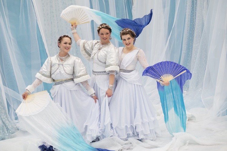 Winter wonderland kostymidéer för kvinnor isdrottning med bolero