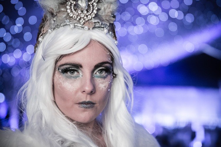 Mottoparty Winter Wonderland Fryst peruk Håraccessoarer Makeup