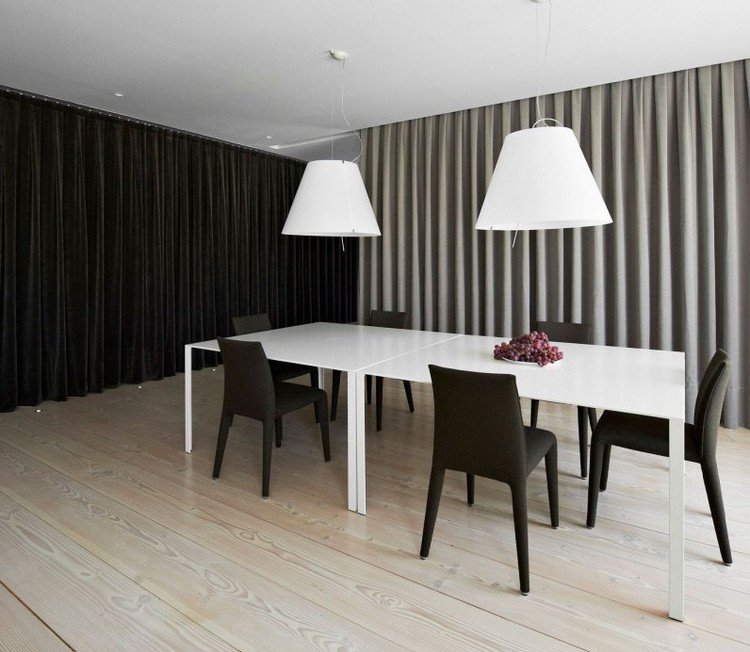 matsal-design-vit-rektangulär-matbord-svart-stolar