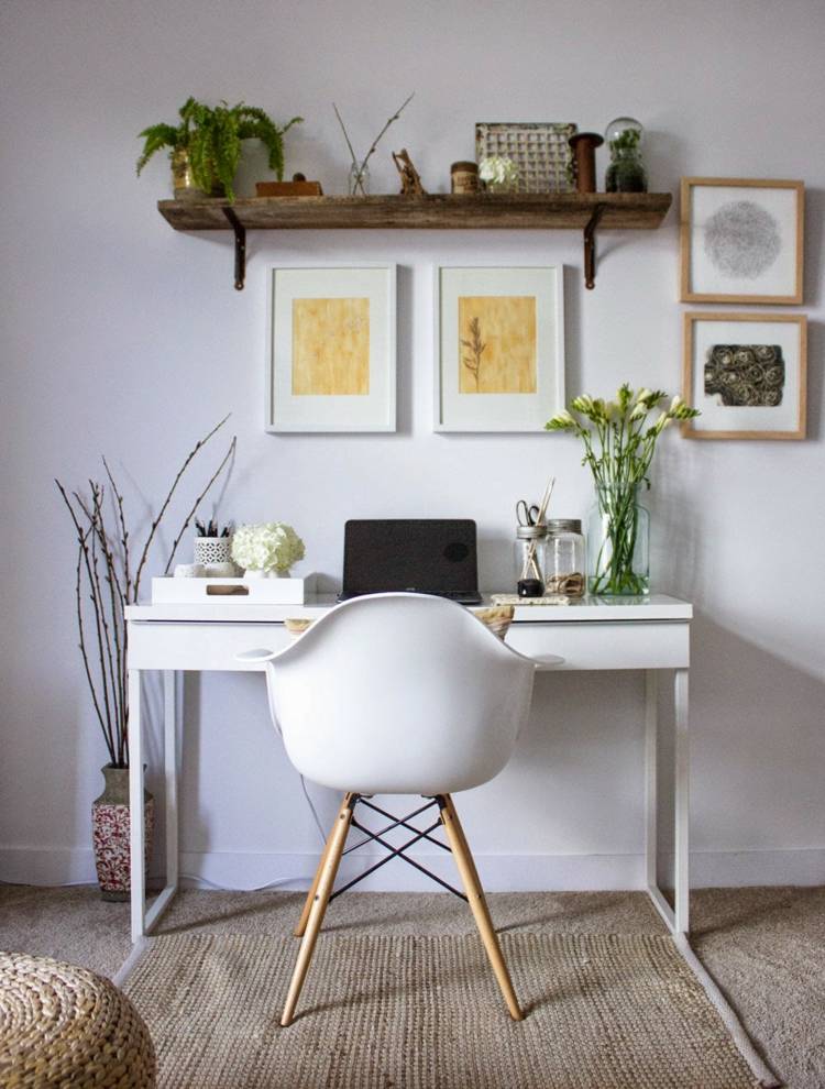 idéer-för-vår-dekoration-modern-design-hemmakontor-eames-stol-blommor