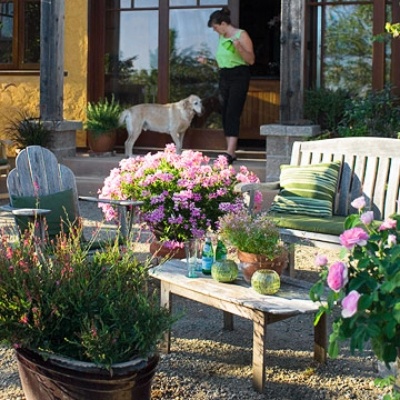 idéer för trädgårdsmöbler utomhus skapar doft